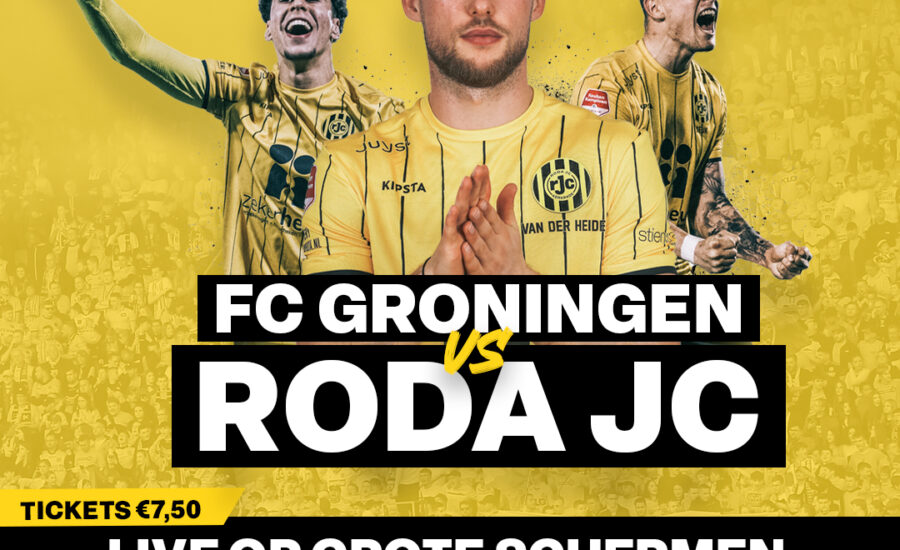 FC Groningen – Roda JC live op grote schermen in Parkstad Limburg Stadion